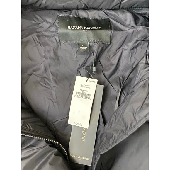 Banana Republic Women's Puffer Long Black Coat Size Large - Picture 3 of 6